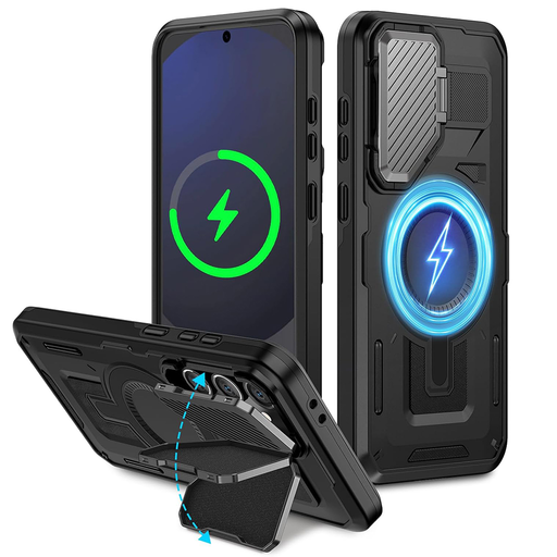Techsuit - CamVault MagSafe - Samsung Galaxy S24 FE - Fekete tok Techsuit - CamVault MagSafe - Samsung Galaxy S24 FE - Fekete tok