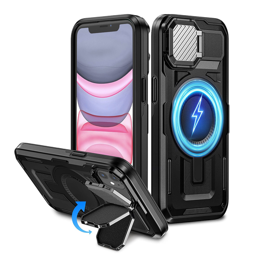 Techsuit - CamVault MagSafe - iPhone 11 / iPhone XR - Fekete tok Techsuit - CamVault MagSafe - iPhone 11 / iPhone XR - Fekete tok