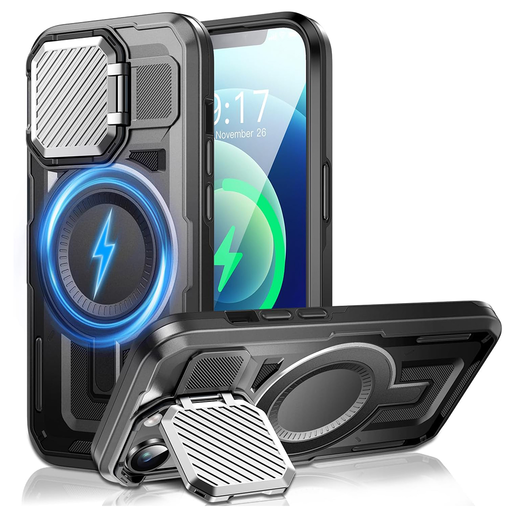 Techsuit - CamVault MagSafe - iPhone 12 / iPhone 12 Pro - Fekete tok Techsuit - CamVault MagSafe - iPhone 12 / iPhone 12 Pro - Fekete tok