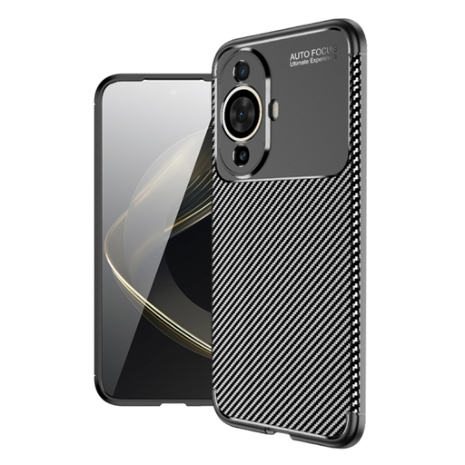 Techsuit - CarbonFiber - Huawei nova 11 / nova 12s - Fekete tok Techsuit - CarbonFiber - Huawei nova 11 / nova 12s - Fekete tok