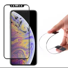 iPhone 12/ 12 Pro kijelzővédő üvegfólia fekete kerettel Wozinsky Flexi nano hybrid 9H