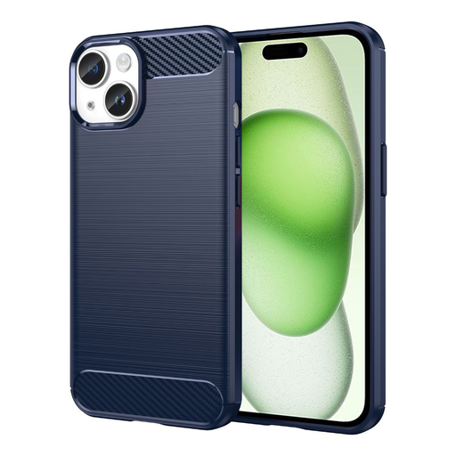 Techsuit - Carbon Szilikon - iPhone 15 Plus - Kék tok Techsuit - Carbon Szilikon - iPhone 15 Plus - Kék tok