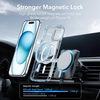  ESR - Klasszikus Hibrid HaloLock Kitámasztó - iPhone 15 Plus - Átlátszó Kék tok - 4. kép