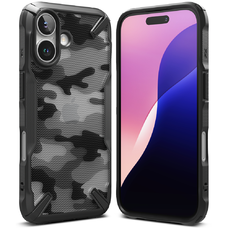  Ringke - Fusion X Design - iPhone 16 Plus - Terepmintás Fekete tok