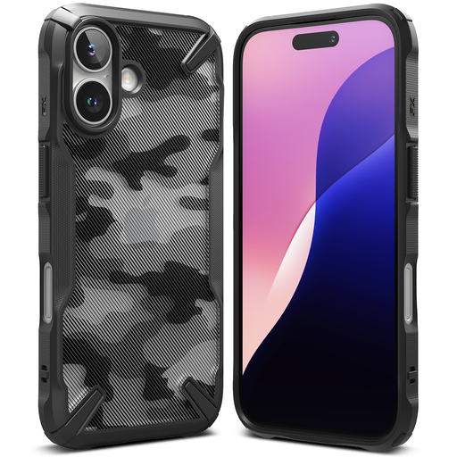 Ringke - Fusion X Design - iPhone 16 Plus - Terepmintás Fekete tok Ringke - Fusion X Design - iPhone 16 Plus - Terepmintás Fekete tok