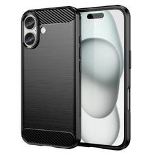  Techsuit - Karbonszilikon - iPhone 16 Plus - Fekete tok