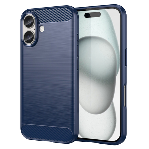 Techsuit - Karbon Szilikon - iPhone 16 Plus - Kék tok Techsuit - Karbon Szilikon - iPhone 16 Plus - Kék tok