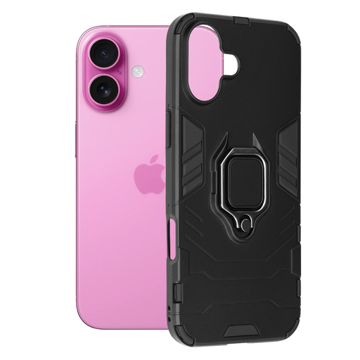Techsuit - Szilikon védőtok - iPhone 16 Plus - Fekete tok Techsuit - Szilikon védőtok - iPhone 16 Plus - Fekete tok
