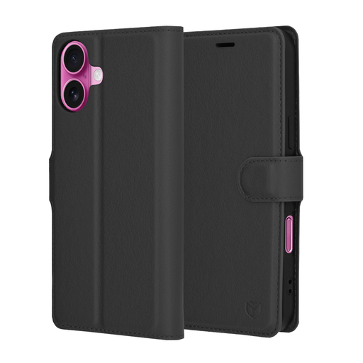 Techsuit - Bőr tok - iPhone 16 Plus - Fekete Techsuit - Bőr tok - iPhone 16 Plus - Fekete