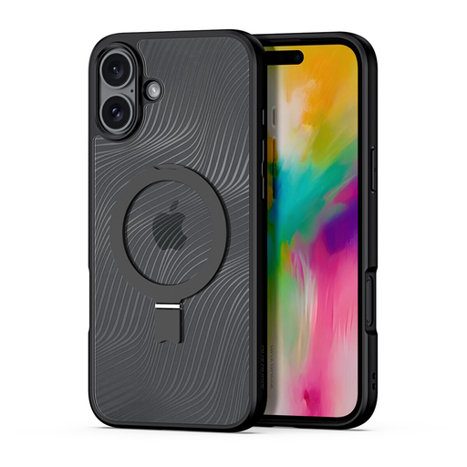 Dux Ducis - Aimo MagSafe mágneses állvány - iPhone 16 Plus - Fekete tok Dux Ducis - Aimo MagSafe mágneses állvány - iPhone 16 Plus - Fekete tok