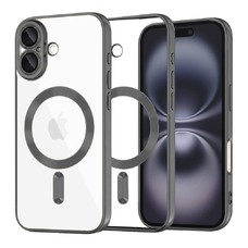  Techsuit - Luxus Kristály MagSafe - iPhone 16 Plus - Fekete tok