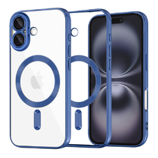  Techsuit - Luxus Kristály MagSafe - iPhone 16 Plus - Mélykék tok