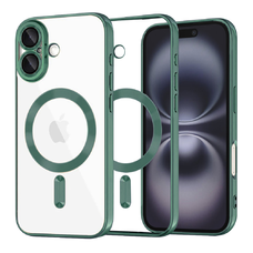  Techsuit - Luxus Kristály MagSafe - iPhone 16 Plus - Mélyzöld tok