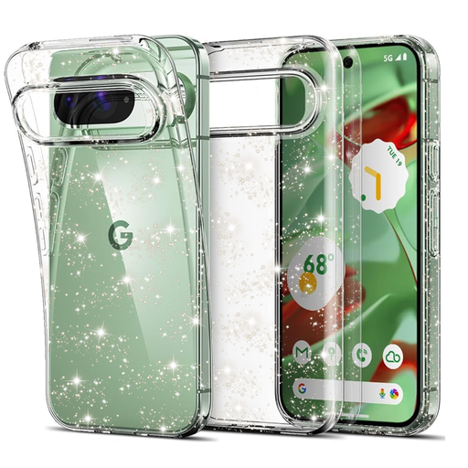  Techsuit - SparkleSkin Sorozat - Google Pixel 9 - Átlátszó tok