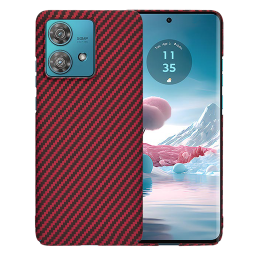 Techsuit - Carbonite FiberShell - Motorola Edge 40 Neo - Piros tok Techsuit - Carbonite FiberShell - Motorola Edge 40 Neo - Piros tok