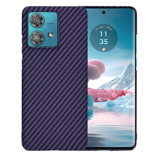 Techsuit - Karbonit SzálHéj - Motorola Edge 40 Neo - Lila tok Techsuit - Karbonit SzálHéj - Motorola Edge 40 Neo - Lila tok