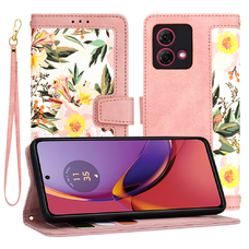 Techsuit - FlipCraft - Motorola Moto G84 - Édesrózsaszín tok