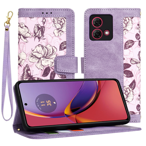 Techsuit - FlipCraft - Motorola Moto G84 - Rejtélyes lila tok Techsuit - FlipCraft - Motorola Moto G84 - Rejtélyes lila tok