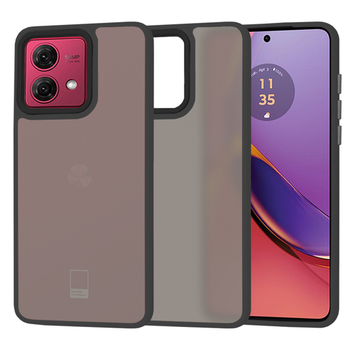 Techsuit - HaloFrost Széria - Motorola Moto G84 - Fekete tok Techsuit - HaloFrost Széria - Motorola Moto G84 - Fekete tok