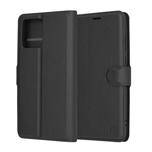 Techsuit - Bőrtok - Motorola Moto G84 - Fekete tok Techsuit - Bőrtok - Motorola Moto G84 - Fekete tok
