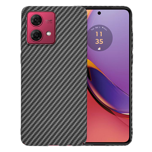 Techsuit - Karbonit SzálasHéj - Motorola Moto G84 - Fekete tok Techsuit - Karbonit SzálasHéj - Motorola Moto G84 - Fekete tok