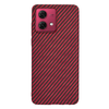  Techsuit - Karbonit SzálBurkolat - Motorola Moto G84 - Piros tok - 1. kép