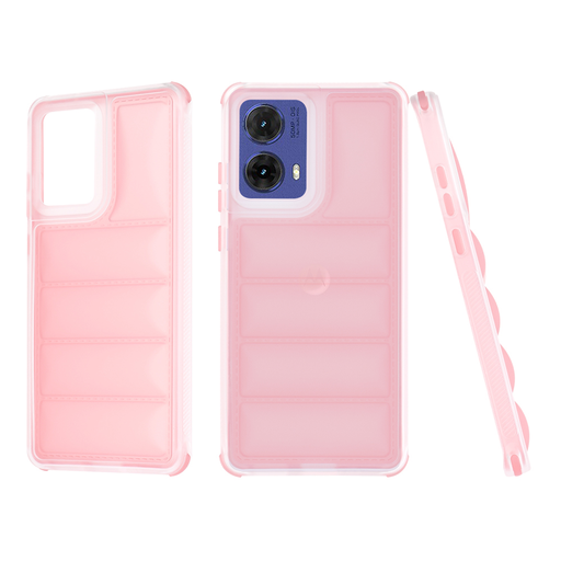  Techsuit - Hullám Páncél - Motorola Moto G85 - Rózsaszín tok