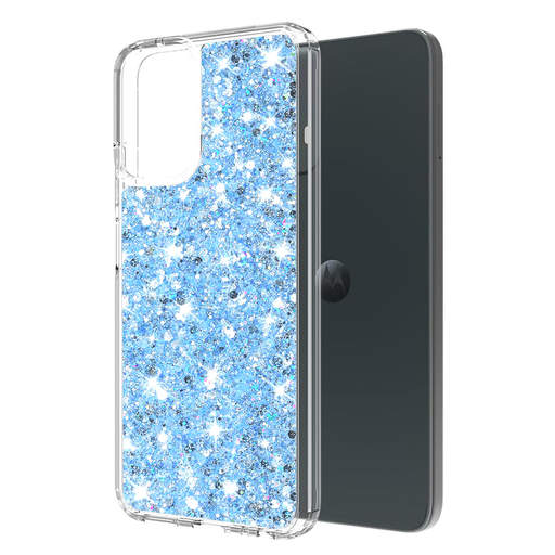 Techsuit - Csillogó Glitter - Motorola Moto G54 - Kék tok Techsuit - Csillogó Glitter - Motorola Moto G54 - Kék tok