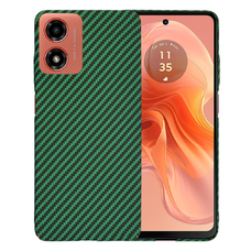  Techsuit - Karbonit SzálasHáz - Motorola Moto G04 / Moto G04s / Moto G24 / Moto E14 - Zöld tok