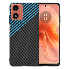  Techsuit - Karbonit Szálhéj - Motorola Moto G04 / Moto G04s / Moto G24 / Moto E14 - Kék Impulzus tok