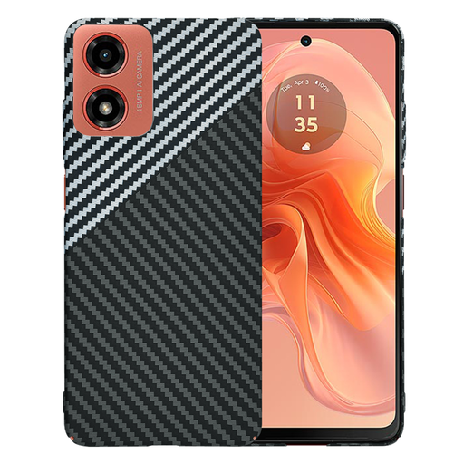Techsuit - Carbonite FiberShell - Motorola Moto G04 / Moto G04s / Moto G24 / Moto E14 - Láthatatlan Szürke tok Techsuit - Carbonite FiberShell - Motorola Moto G04 / Moto G04s / Moto G24 / Moto E14 - Láthatatlan Szürke tok
