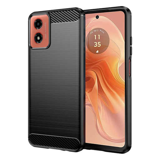 Techsuit - Carbon Szilikon - Motorola Moto G04 / Moto G04s / Moto G24 / G24 Power / Moto E14 - Fekete tok Techsuit - Carbon Szilikon - Motorola Moto G04 / Moto G04s / Moto G24 / G24 Power / Moto E14 - Fekete tok