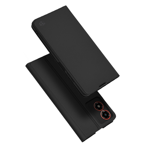  Techsuit - Magskin Könyv - Motorola Moto G04 / Moto G04s / Moto G24 / Moto E14 - Fekete tok