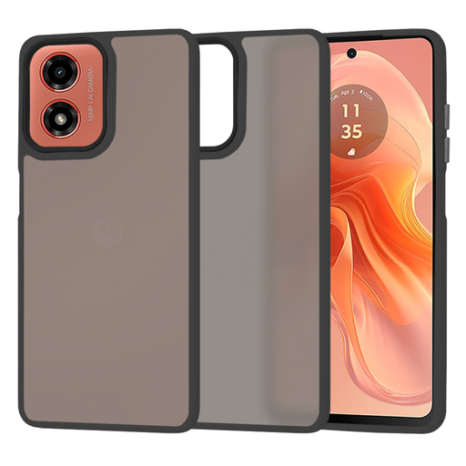  Techsuit - HaloFrost Sorozat - Motorola Moto G04 / Moto G04s / Moto G24 / Moto E14 - Fekete tok