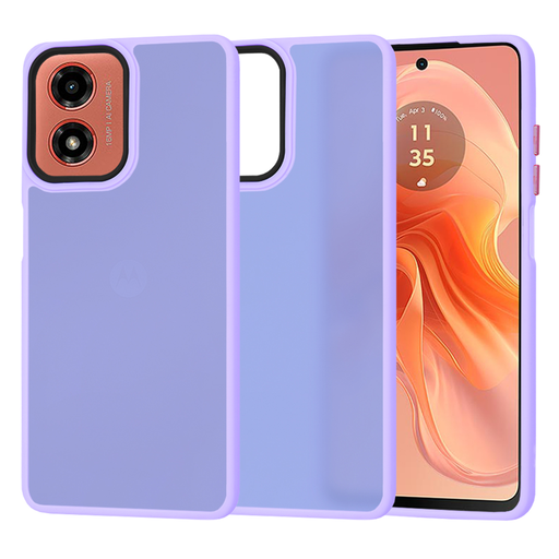 Techsuit - HaloFrost Sorozat - Motorola Moto G04 / Moto G04s / Moto G24 / Moto E14 - Világos lila tok Techsuit - HaloFrost Sorozat - Motorola Moto G04 / Moto G04s / Moto G24 / Moto E14 - Világos lila tok