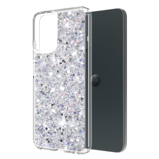 Techsuit - Csillogó Glitter - Motorola Moto G34 / Moto G45 - Fehér tok Techsuit - Csillogó Glitter - Motorola Moto G34 / Moto G45 - Fehér tok