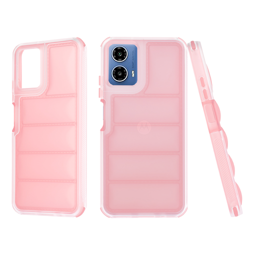 Techsuit - Hullámpajzs - Motorola Moto G34 / Moto G45 - Rózsaszín tok Techsuit - Hullámpajzs - Motorola Moto G34 / Moto G45 - Rózsaszín tok