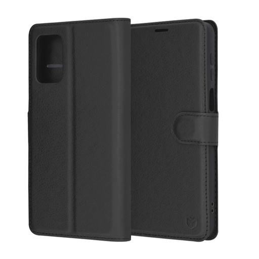 Techsuit - Bőr Tok - Motorola Moto G55 - Fekete tok Techsuit - Bőr Tok - Motorola Moto G55 - Fekete tok