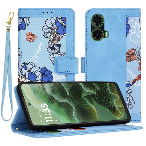 Techsuit - FlipCraft - Motorola Moto G35 - Vibráló kék tok Techsuit - FlipCraft - Motorola Moto G35 - Vibráló kék tok