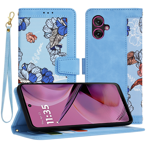 Techsuit - FlipCraft - Motorola Moto G55 - Élénk Kék tok Techsuit - FlipCraft - Motorola Moto G55 - Élénk Kék tok