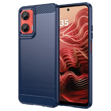  Techsuit - Karbon Szilikon - Motorola Moto G35 - Kék tok