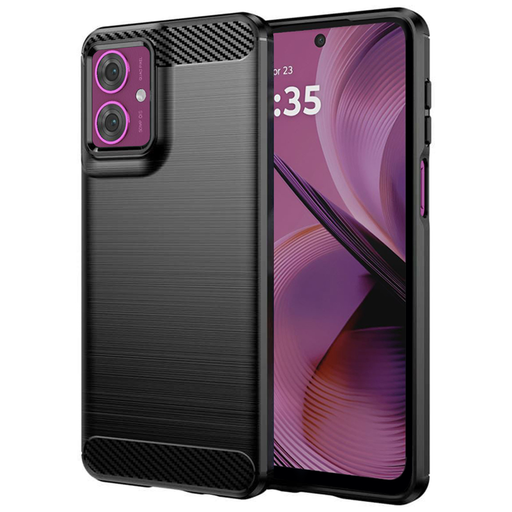 Techsuit - Szénszilikon - Motorola Moto G55 - Fekete tok Techsuit - Szénszilikon - Motorola Moto G55 - Fekete tok