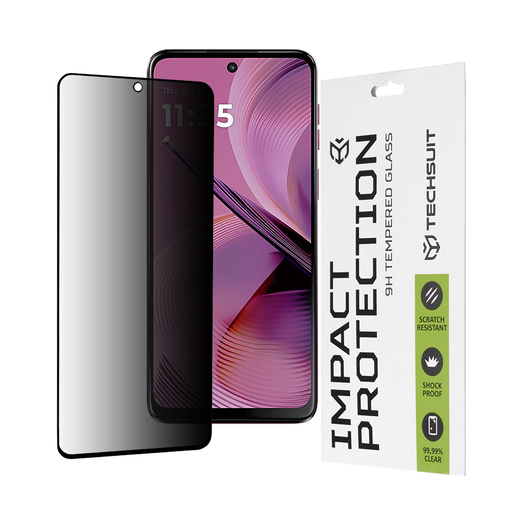 Techsuit - 111D Privacy Teljes Ragasztás - Motorola Moto G55 - Fekete üvegfólia Techsuit - 111D Privacy Teljes Ragasztás - Motorola Moto G55 - Fekete üvegfólia