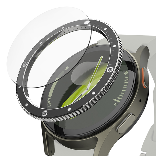 Ringke - Prémium Keret Stílus - Samsung Galaxy Watch7 44mm - Fekete Minta2 (CB-GW7-44-99) üvegfólia Ringke - Prémium Keret Stílus - Samsung Galaxy Watch7 44mm - Fekete Minta2 (CB-GW7-44-99) üvegfólia