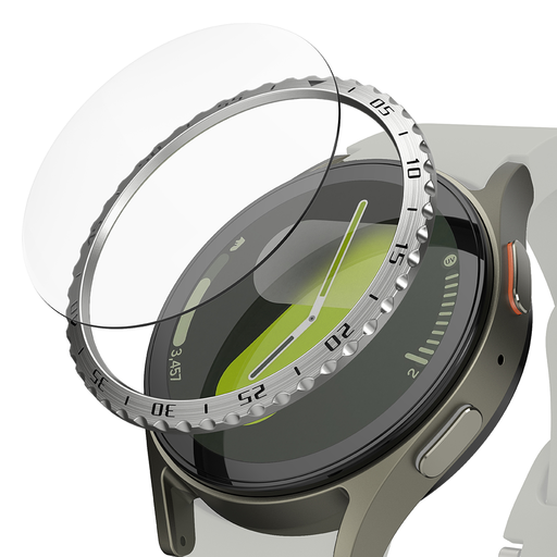 Ringke - Keret stílus - Samsung Galaxy Watch7 40mm - Ezüst Minta5 (CB-GW7-40-01) üvegfólia Ringke - Keret stílus - Samsung Galaxy Watch7 40mm - Ezüst Minta5 (CB-GW7-40-01) üvegfólia