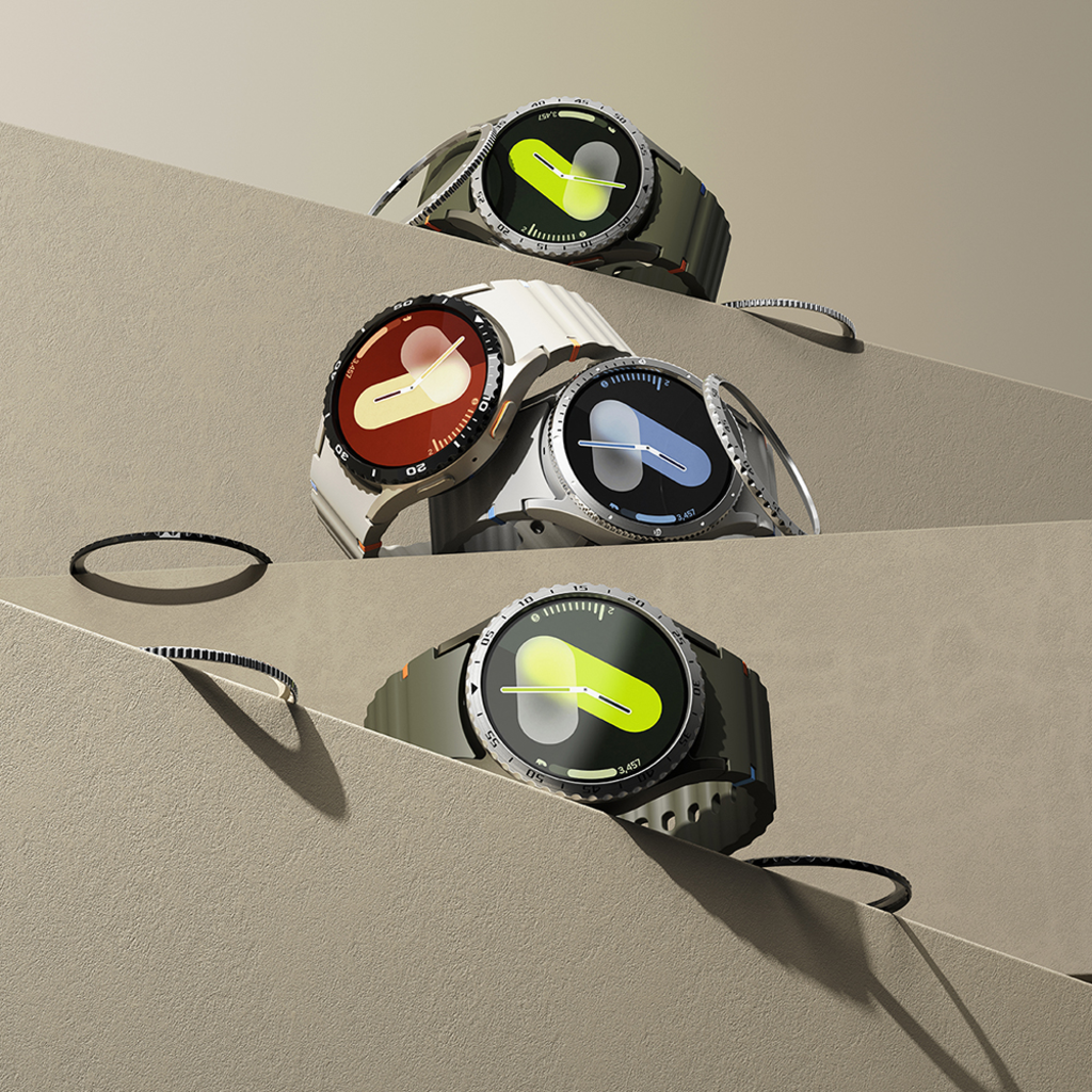  Ringke - Keret stílus - Samsung Galaxy Watch7 40mm - Ezüst Minta5 (CB-GW7-40-01) üvegfólia - 7