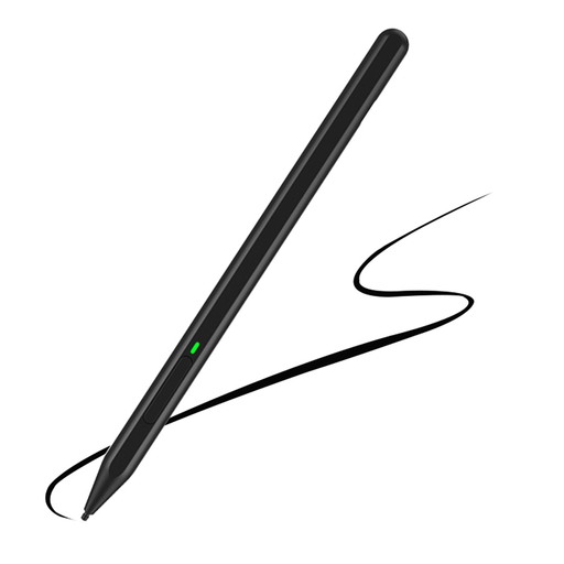  Techsuit - Stylus Toll (C581-C) - Microsoft Surface, Type-C, Tenyeret Eltüntető Technológia, Dőlésérzékenység, Oldalsó Mágneses Rögzítés, 90mAh - Fekete