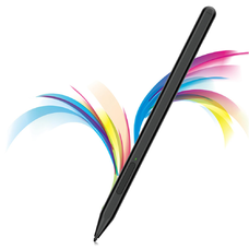 Techsuit - Stylus toll (F97) - Microsoft Surface-hez, Aktív, Type-C, Palm Rejection (tenyér-érintkezés kizárás), Oldalsó tapadás, 90mAh, 5V, 0.2A - Fekete