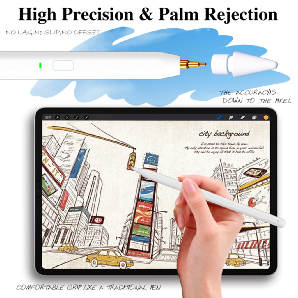  Techsuit - Stylus toll (F97) - Microsoft Surface-hez, Aktív, Type-C, Palm Rejection (tenyér-érintkezés kizárás), Oldalsó tapadás, 90mAh, 5V, 0.2A - Fekete - 2