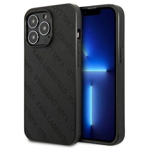 Karl Lagerfeld Perforated Allover iPhone 13 Pro Max tok - Fekete Karl Lagerfeld Perforated Allover iPhone 13 Pro Max tok - Fekete